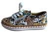 Summer and autumn new large-size printed lace-up style casual board shoes casual women's shoes