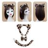 Kinder Tierkostüm Katzenohren Stirnband Fliege Tutu Rock Schwanz Set Katzen Kostüme Accessoires für Halloween Party Dekorationen