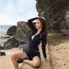 Women's Two-Piece Long Sleeve Rash Guard Swimsuit Set
