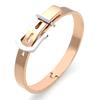 OEM/ODM Custom Logo Trendy Stainless Steel Bangle Belt Buckle Style