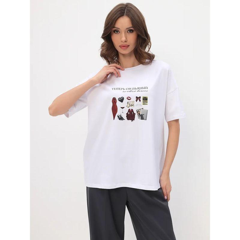 Western Style New Fashion Casual Loose Print Short sleeve T-shirt Top Printed Cotton T-shirt