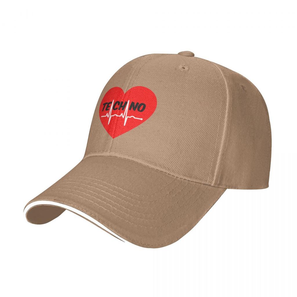 Heartbeat Love Techno Camping Baseball Caps For Mens Unisex Female Beach Sunscreen Hats Hip Hop Trucker Cap