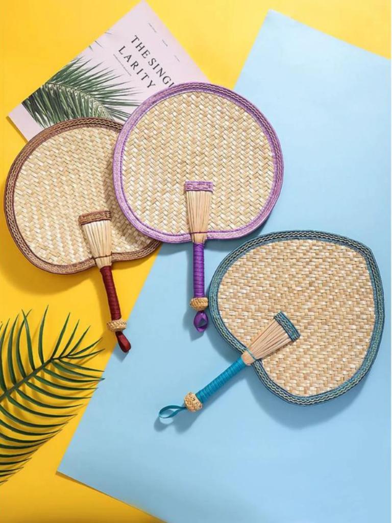Summer Portable Large Palm Leaf Fan, Traditional Style for Children and Babies, Summer Cooling Hand Fan, Small Banana Leaf Fan