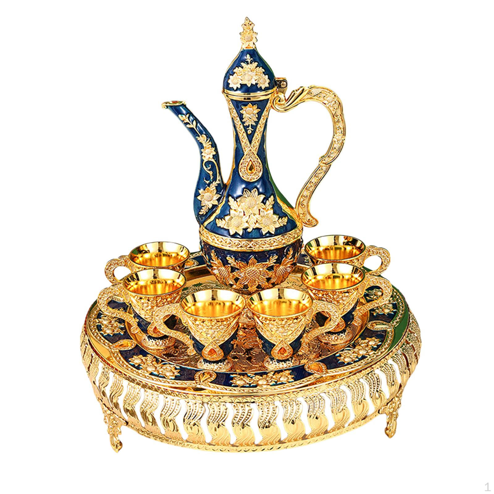 

Чайный сервиз со стеклянным кувшином и чашками для элегантной сервировки