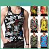 Mens 3d Printed Tank Top With Premium Quality Polyester For Summer Gym Fitness
