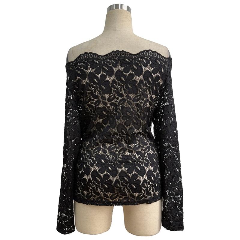 Lace T Shirt Top Women Sexy Navel Exposed Pullover Fashion Splice Hot Girl Club Party Top Autumn New Lady T Shirt