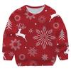 2025 Neues 4-14 Jahre Weihnachts-Hirsch-Sweatshirt für Mädchen und Jungen Große Größe Herbst Cartoon Schneemann Weihnachten Kinder Rundhals Weihnachts-Oberteile
