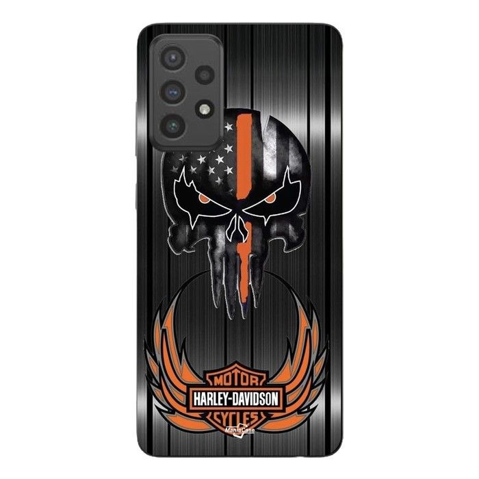 Coque de téléphone - MANIACASE - Samsung Galaxy A72 - Silicone - Souple - Tête de mort gris gris