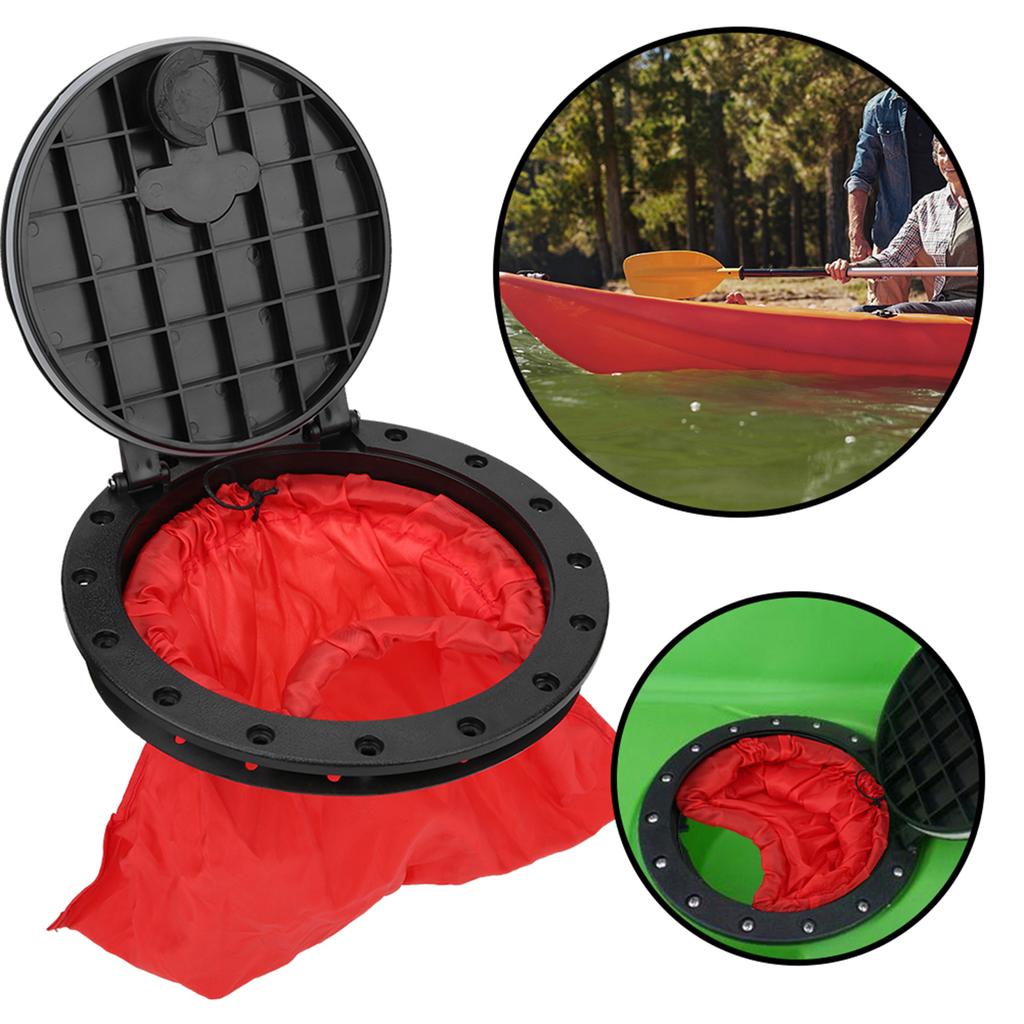 Boat Sealing Hatch Cover Round Circular Type Lid Waterproof Kayak Accessories W Storage Bag