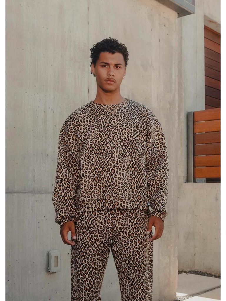 Y2K Retro Leopard Print Hooded Sweatshirt - Unisex Harajuku Hip-Hop Style Pullover