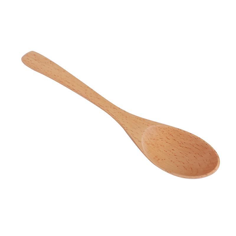 Japanese Beech Wood Long Handle Spoon for Coffee, Rice, and Soup