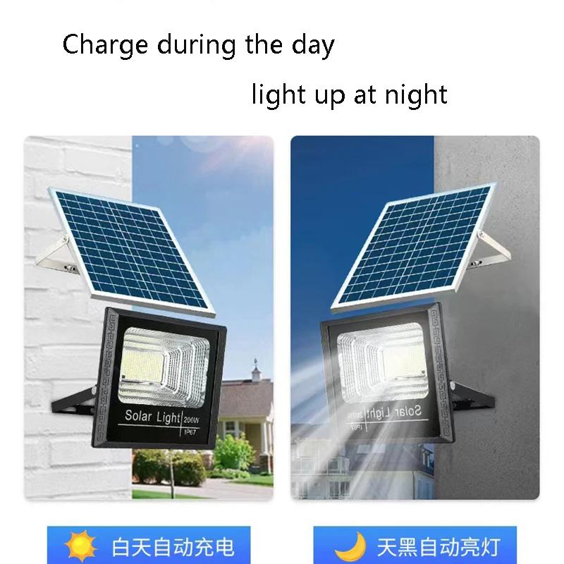 54-362LED Solar Flood Lights Remote Control Solar Powered Spotlight Outdoor Waterproof IP67 Villa Street Lights Adjustable Angle