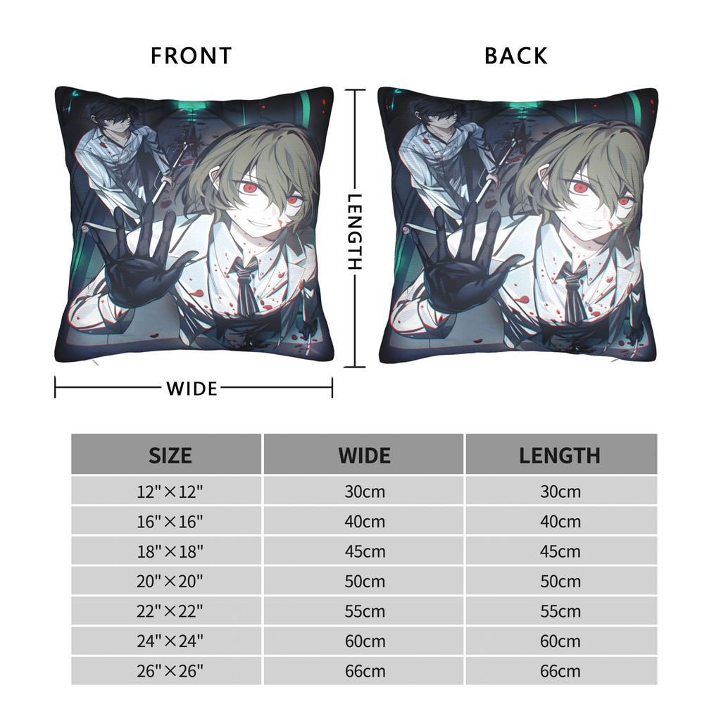 Atlus P-Personas 2 Fanart Pillow Cover Retro Trendy Pillow Case For Living Room Chair Comfy Pillowcases Gift