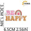 Smile Face Life Inspirational Words Embroidery Cloth Sticker Motivates English Patch Decoration Embroidery Mark Love Yourself Chapter Sticker