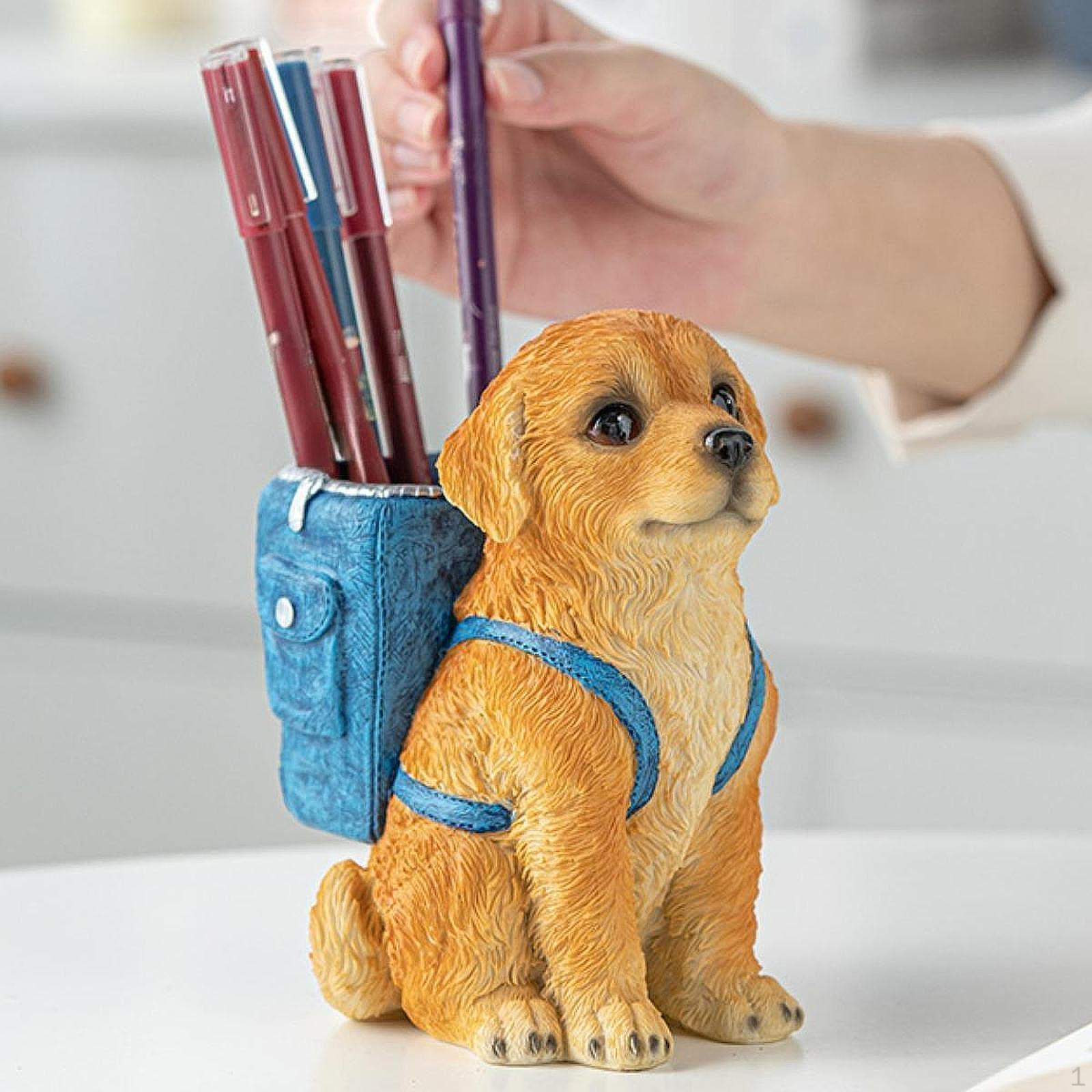 

Подставка для ручек в виде собаки, украшение стола, креативный подарок для влюбленных, органайзер для рабочего стола, стакан для карандашей