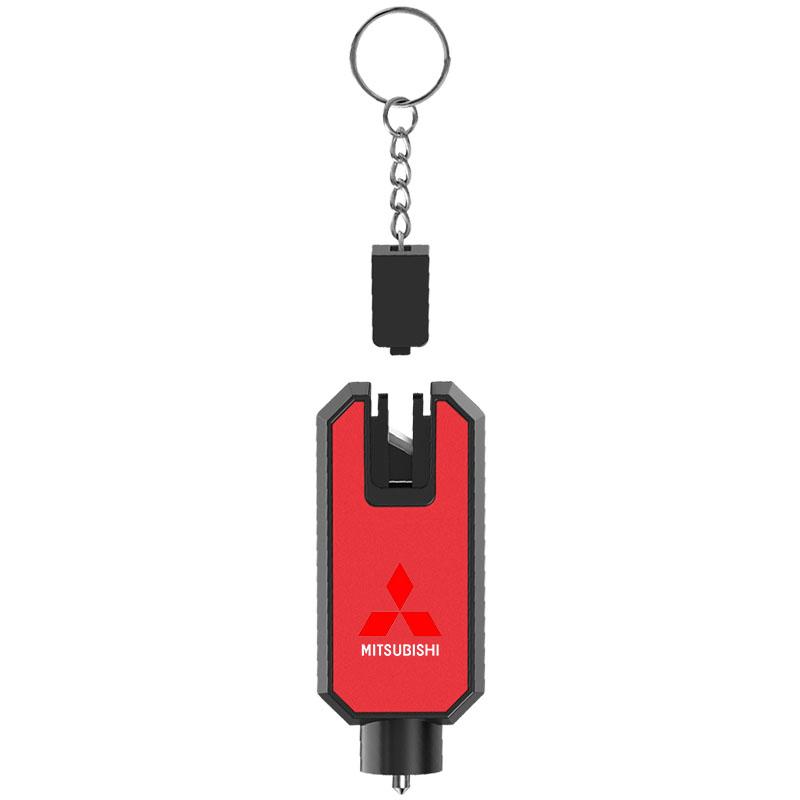 Car Window Breaker Hammer, Seatbelt Cutter with Keychain Car Escape Tool For Mitsubishi Ralliart Lancer 9 10 Outlander 3 Pajero