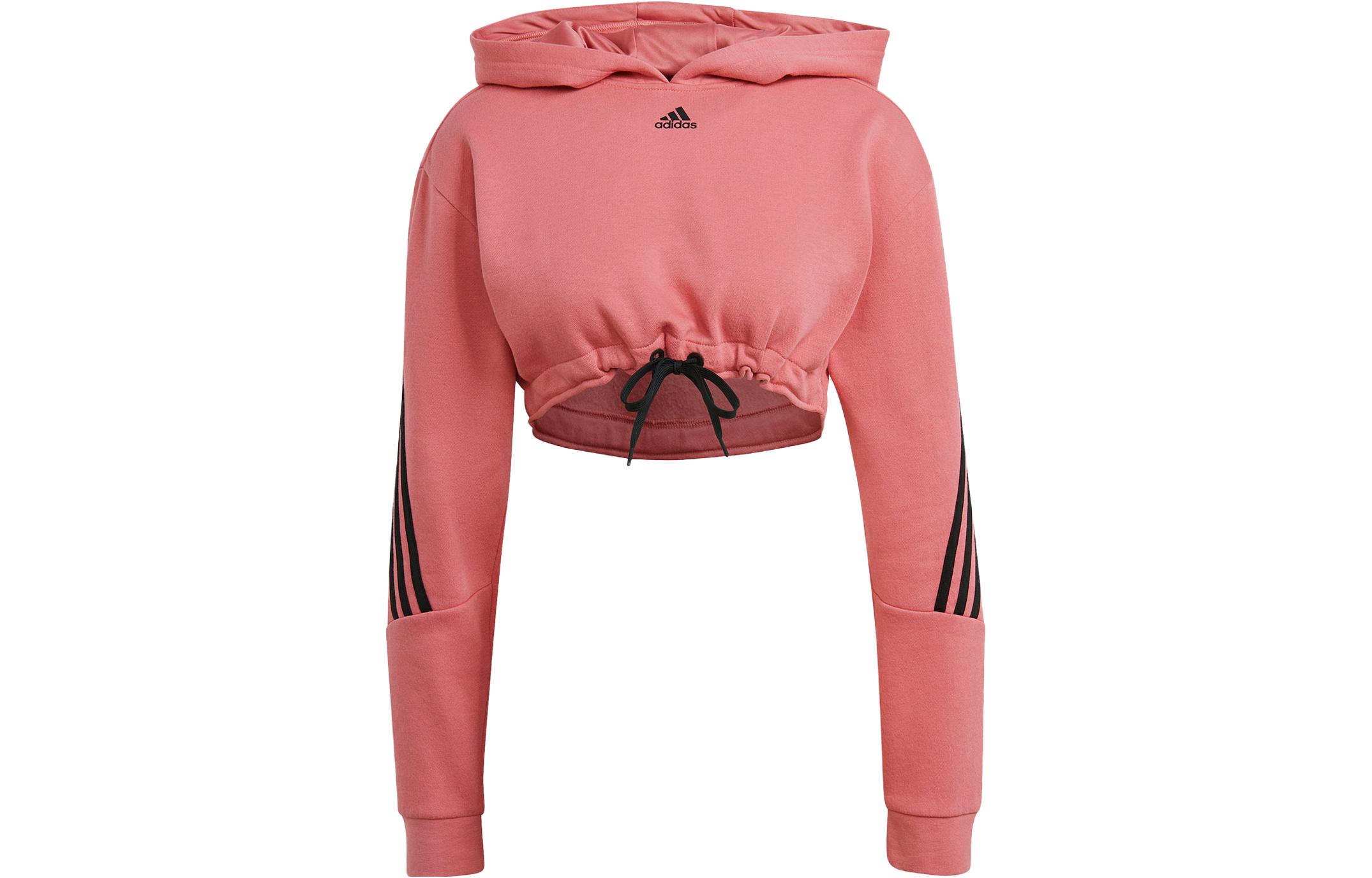 Adidas Sweatshirts Women s Pink Hooded Moderate Regular H47481 L