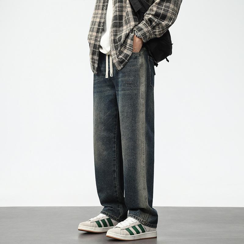 American Retro Jeans Men's Spring New Style Old Loose Straight Trousers