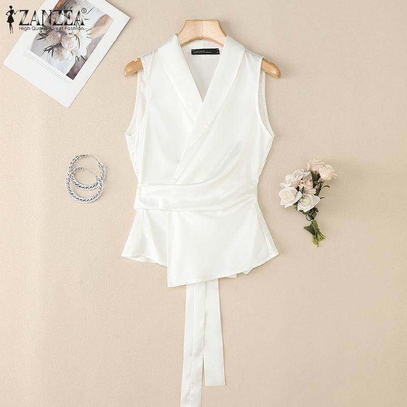 ZANZEA Women Summer V-Neck Casual Sleeveless Tank Tops