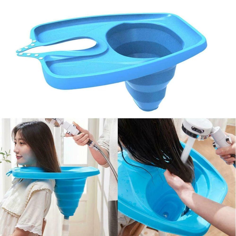 Upward-looking Hair Wash Tray Portable Hair Washing Sink Foldable Hair Washing Basin Elderly