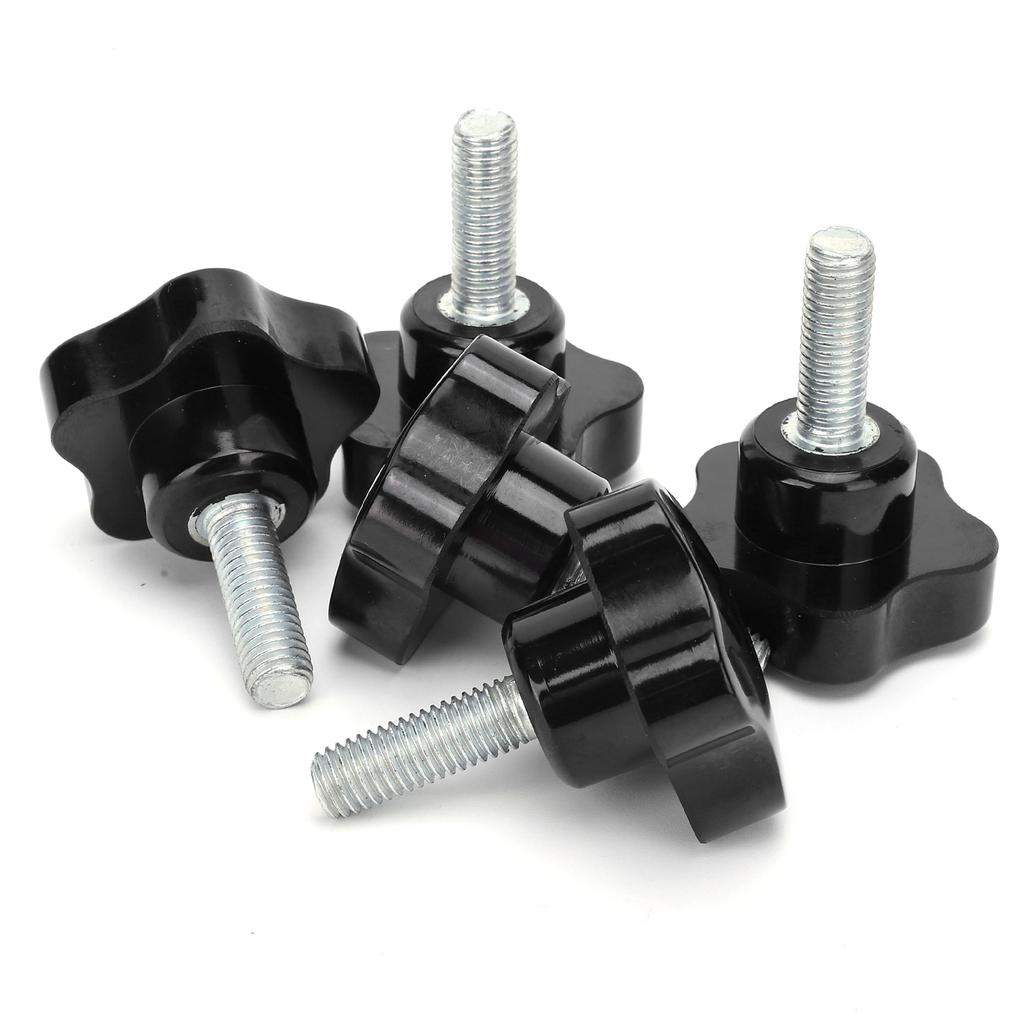5 Stück Knopfschraube Drehbank Handgriff Drehknopf Mutter Schraube Fünfstern Pflaume Feststellgriff M10x50x30