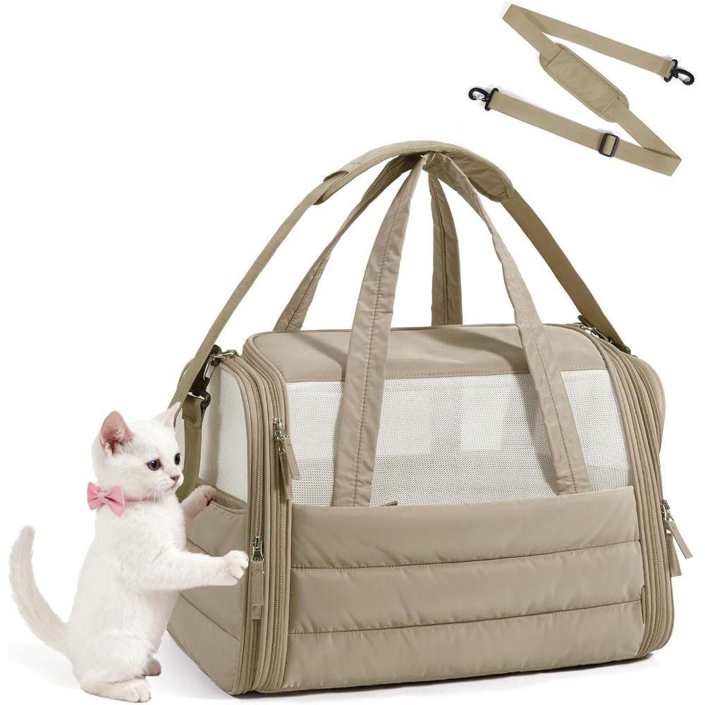 Quilted Pet Carrier Soft-Sided Puppy Carrier New Dog Carrier  Outdoor Travel