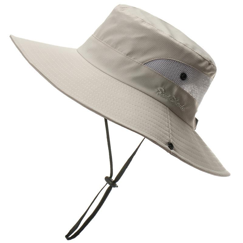 New men's and women's outdoor sun hat ponytail hole bucket hat sun protection sun hat outdoor hiking hat