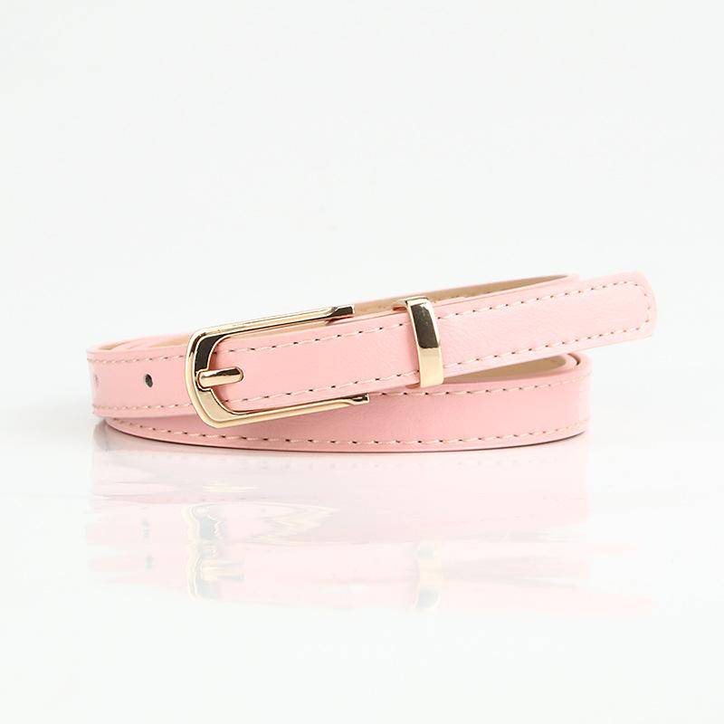 Korean Style Multicolor Alloy Pin Buckle Thin Waist Belt for Women's Fashion Dresses and Sweaters