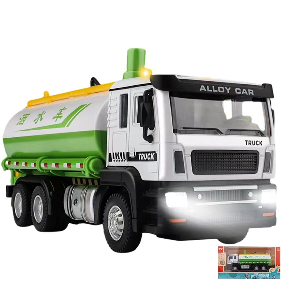Engineering Vehicle Toys Acousto-optic Rebound Alloy Excavator Garbage Crane Mixer Dumper Model Gifts For Boys Girls