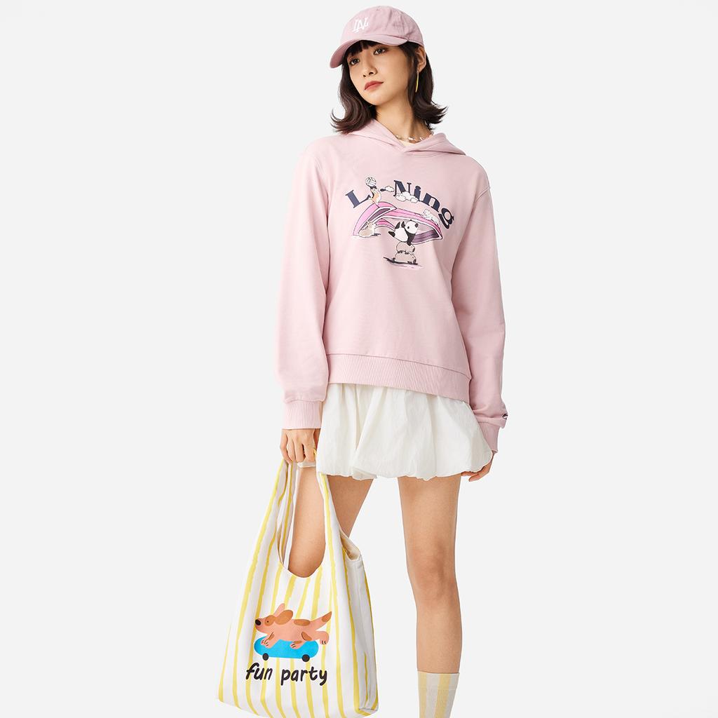 Li Ning Sports Life Collection Sweatshirt Women's Light Blush Pink AWDV388-2