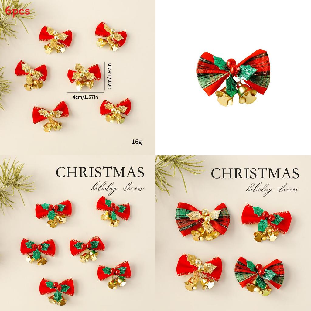 Christmas Mini Butterfly Bell Pendant Set Holiday Decoration Props For Seasonal Party Decorations