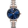 Gianni T-Bar Blue Bicolor Rose Stainless Steel Ladies Quartz Watch AR11092