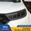 High-Gloss Car Headlight Protective Film For Ford Territory Equator Sport Smoke Black Pre Cut TPU PPF Anti-Scratch Vinyl Wrap