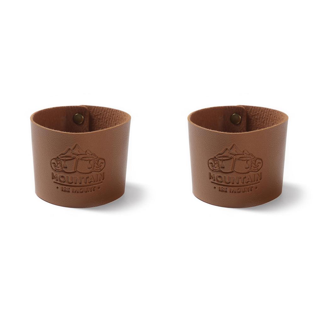PU Leather Glass Bottle Leather Case Non-slip Portable Water Cup Cover Thickened Heat Insulation Accessories for Hiking Camping