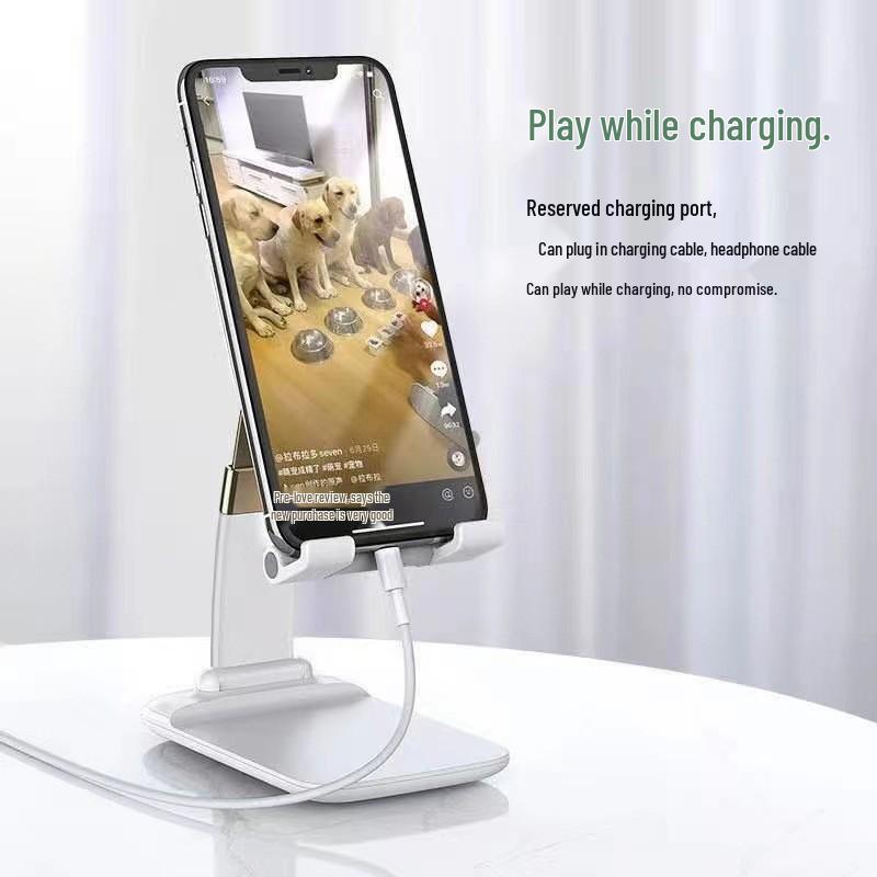 Folding Multi-functional Aluminum Phone Stand for Bedside or Desktop
