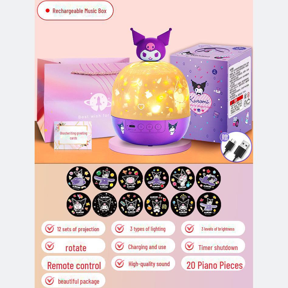 Dreamy Rotating Starry Sky Music Projector Lamp for Kids' Bedroom