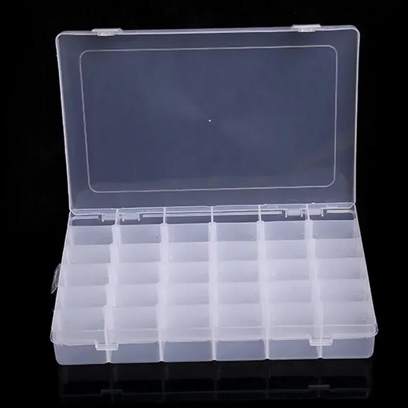 10/15/24/36 Grids  Adjustable Compartment Plastic Storage Box Jewelry Earring Bead Screw Holder Case Display Organizer Container