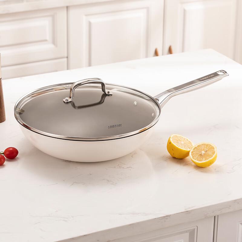 LINKFAIR 32cm Lightweight Titanium Wok