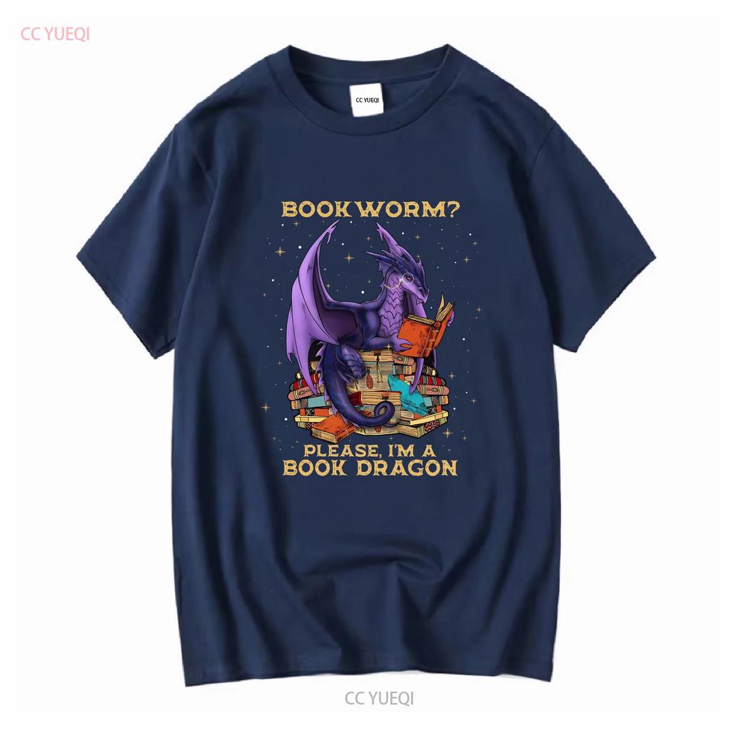 Dragon Book T Shirt Bookworm Reading Lover Long Or Short Sleeves Vintage Washed Slightly Breathable Stretched Unisex Graphic
