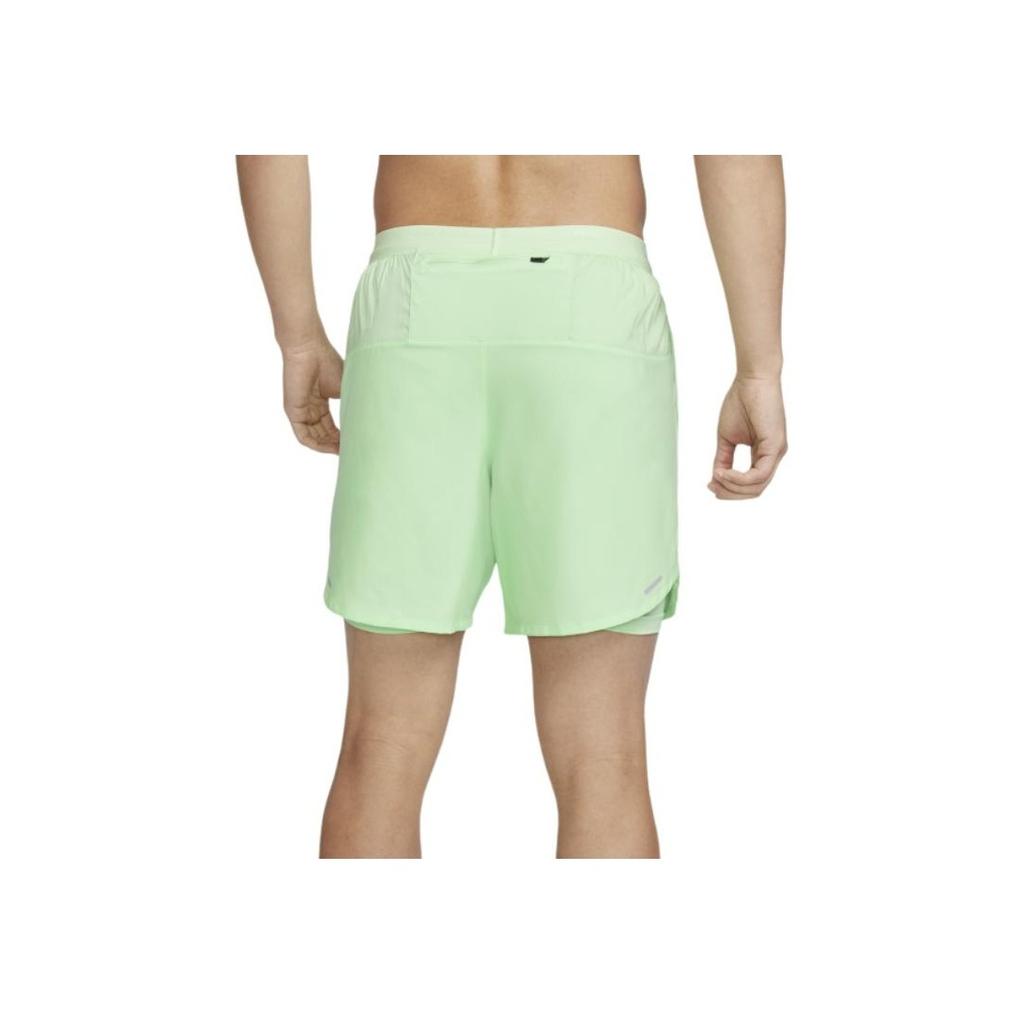 Nike Dri-Fit Solid Color Mid-Rise Two-In-One Running Casual Shorts Men Shorts Green DM4760-376