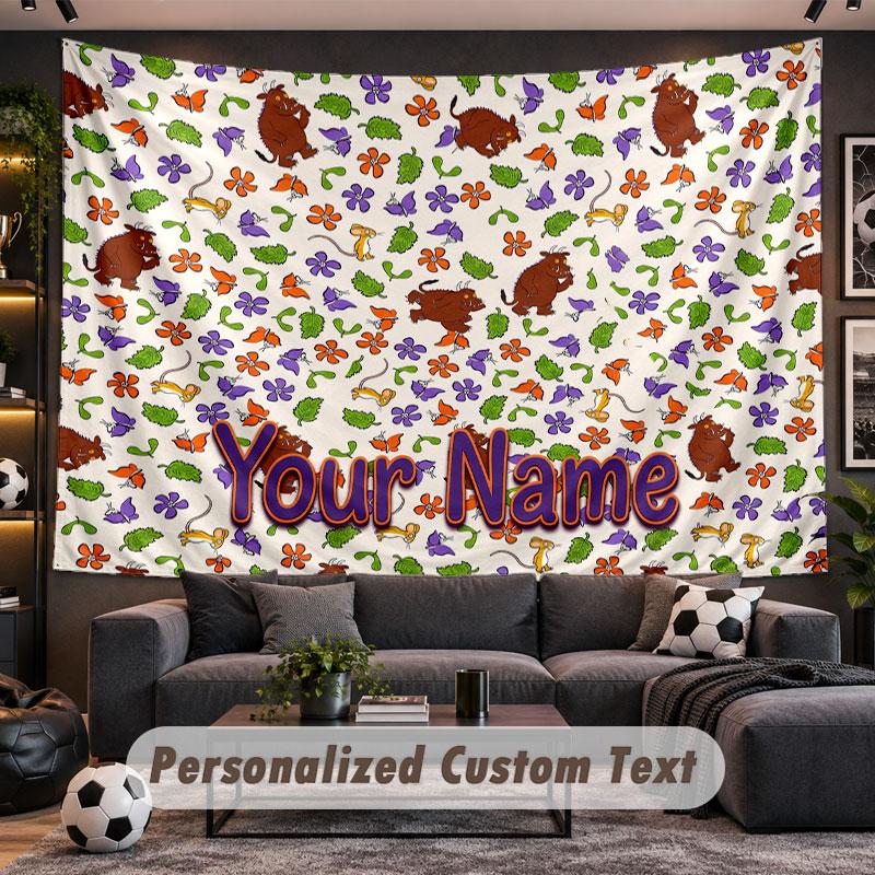 Wall Hanging Tapestry Custom NameThe Gruffalo Pattern Personalized Printed Fabric Wall Decor