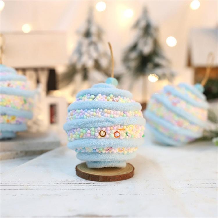 3Pcs Macaron Color Foam Sphere Pendant Christmas Tree Accessories Suitable For Family Or Retail Space Decoration