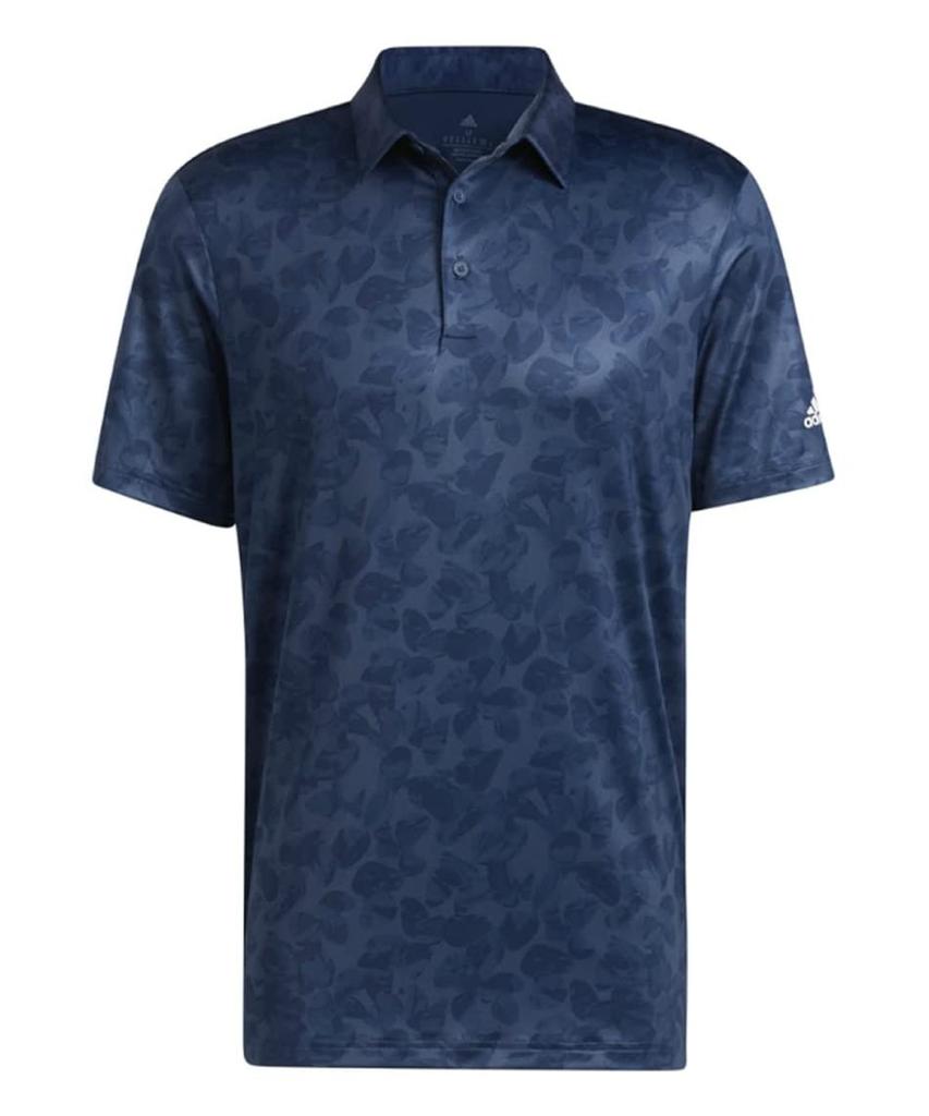 Adidas Golf Golf Tonal Short Sleeve Stretch Shirt, Print, Shirt, Men's, White/Grey Two, J/M