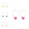 Elegant Women's Butterfly Earrings Alloy Material Popular Fashion Accessory