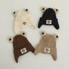 Autumn Warm Baby Knit Hat Cartoon Bear Ear Protections Benaie Cap Soft Knitted Hat Gift for Toddlers Boys and Girls