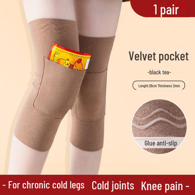 

Карманный немецкий бархатный наколенник: Унисекс, лакированные, теплые, нескользящие леггинсы для осени и зимы HA4, One Size синий