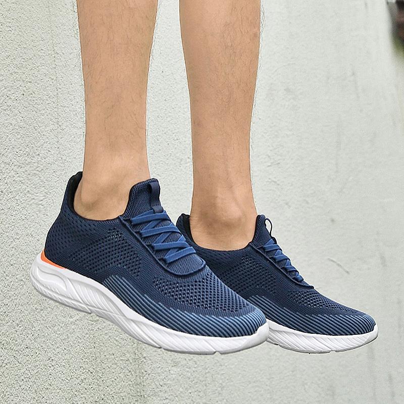 Lift Sneakers Men Height Increase Insoles 6cm Casual Shoes Fashion Loafers Plus Size 36-44