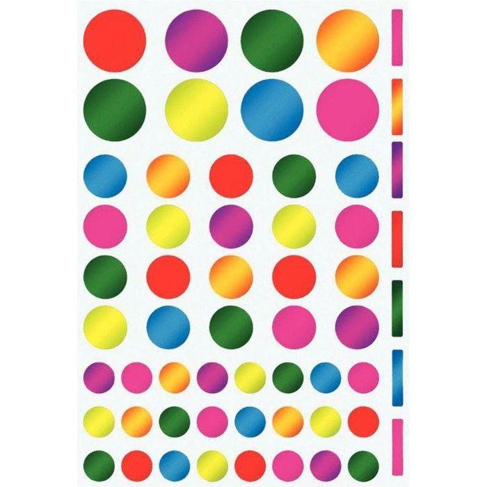 Gommettes Rond 624 pastilles métallisées
