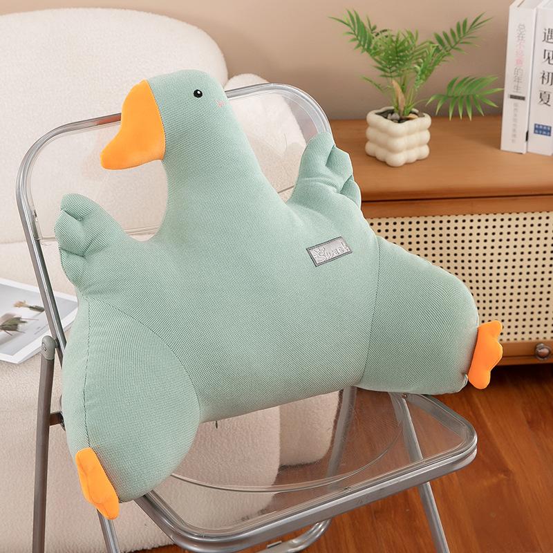 New Ice Silk Big Goose Waist with The Head of The Bed and Velvet Cloth Seat Cushion Pedal Sleeping Pillow Baby Learns To Sit On The Pillow