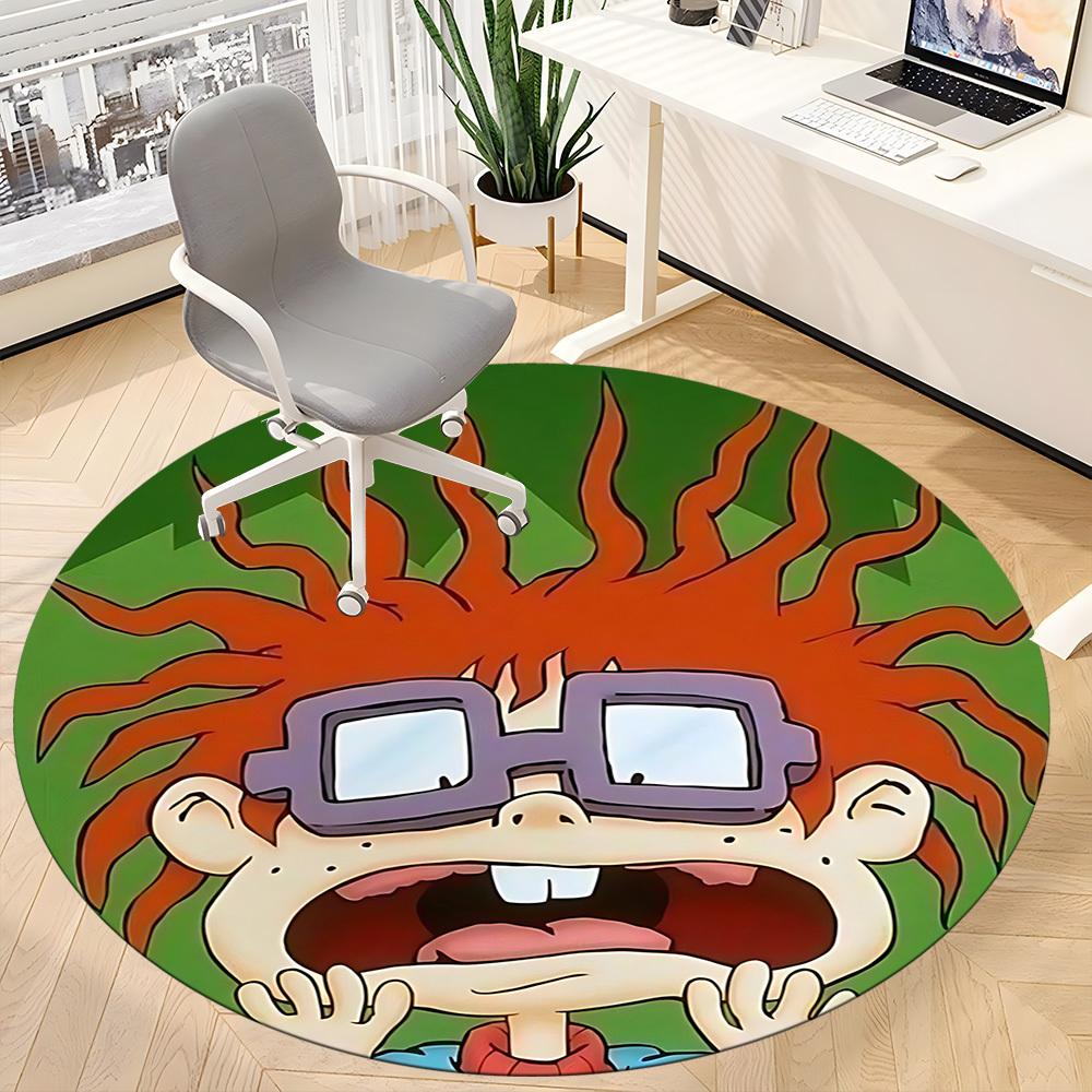 1PC Rugrats Office Round Rug, Non-slip, Soft and Durable Office Rug for Interior Decoration, Perfect for Office, Beautiful Decoration